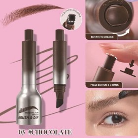 Crayon à sourcils liquide, pinceau à sourcils et gel à sourcils, brosse à sourcils coudée multifonctionnelle, pour sourcils e