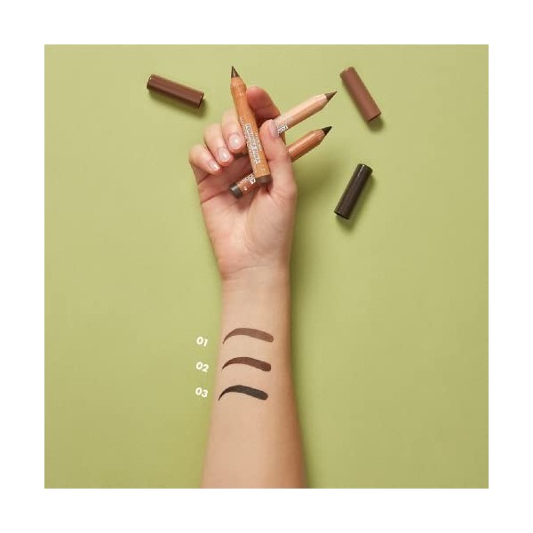 Deborah Milano - Crayon à sourcils Formula Pura, 03 Dark Brown, Matitone à haute résilience, longue tenue, Waterproof, Dona V...