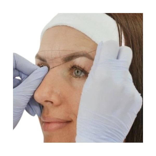 Fil de Cartographie des Sourcils pré-encré de 65,6 Pieds, Ficelle de Marquage pour Microblading, Fil de Marquage pour Microbl...