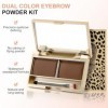 Boobeen Eyebrow Kit de poudre pour sourcils, 2 couleurs, imperméable, pour le maquillage des sourcils, forme de sourcils, asp...