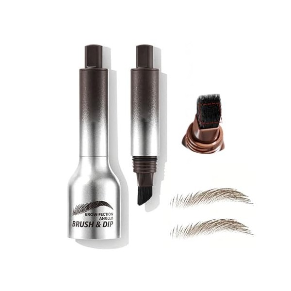 SDFWGG Crayon Sourcil Effet Poil 3D Microblading Résistant à l’Eau et aux Bavures Longue Tenue pour un Look Naturel Auburn 