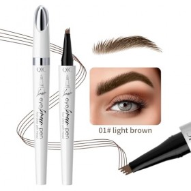 Crayon à sourcils avec 4 pointes micro-fourchettes, naturel imperméable et durable, pour hommes et femmes, sourcils sans effo...