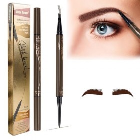 Crayon Sourcil Waterproof Crayons à Sourcils Liquide Maquillage Eyebrow Pencil 3D Microblading avec 4 Pointes de Fourchette B