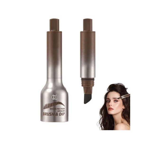 Crayon à sourcils liquide, pinceau à sourcils et gel à sourcils, brosse à sourcils coudée multifonctionnelle, pour sourcils e