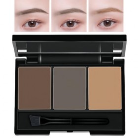 Kit de modelage de poudre à sourcils, kit de sculpture de poudre à sourcils, palette de poudre pour les yeux/sourcils avec pi...