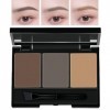 Kit de modelage de poudre à sourcils, kit de sculpture de poudre à sourcils, palette de poudre pour les yeux/sourcils avec pi...
