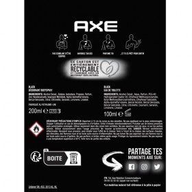 Axe Coffret Black - 1 Déodorant Homme 200ml & 1 Eau de Toilette 100ml