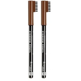 Rimmel - Crayon à Sourcils Professional - Résultat Naturel - Application Précise - 002 Hazel - 1,4gr Lot de 2 