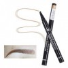 Stylo à sourcils, crayon imperméable marron clair, facile à maquiller, aspect naturel