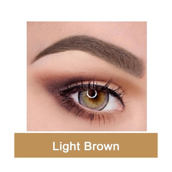 Stylo à sourcils, crayon imperméable marron clair, facile à maquiller, aspect naturel