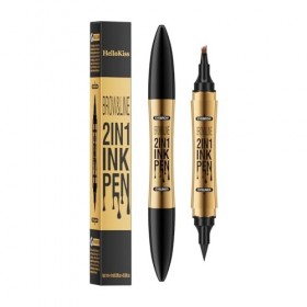 Crayon à sourcils, crayon de microblading avec 4 pointes fines, crayon à sourcils waterproof longue durée Marron foncé Maqui...