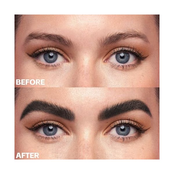 Boobeen 2PCS Microblading Eyebrow Pencil, stylo à sourcils à pointe fine 2 en 1 et brosse Spoolie, résistant à leau et aux b ...