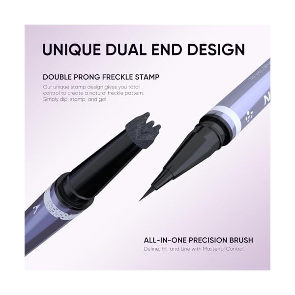 2CHILL Freckles Pen 2 en 1 étanche - Stylo anti-taches de rousseur longue durée - Avec deux pointes et crayon à sourcils - Ma