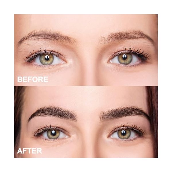 Boobeen Lot de 2 Stylos Sourcils Liquide Effet Microblading, Pointe Ultra-Précise pour un Tracé Cheveu, Résistant à lEau et ...