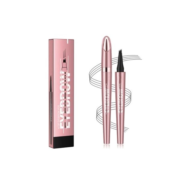 LIUYIDM Magique Crayon Sourcil Imperméable avec 4 Pointes de Fourchette Crayons et Maquillage pour Sourcils Microblading Sour...