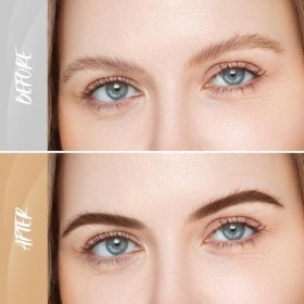 Boobeen Poudre à Sourcils Bicolore avec Cachet pour Sourcils, Maquillage Naturel Imperméable pour Sourcils, Poudre de Définit...