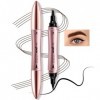 Boobeen 2 in 1 Crayon à sourcils, crayon à sourcils à double extrémité pour femmes Eyeliner avec 4 pointes fourchues et bross...