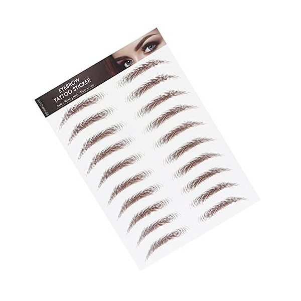 Autocollant de Tatouage de Sourcil Imperméable, Autocollant de Transfert, Maquillage, Autocollant pour Femmes BROWN-06 Maqui...