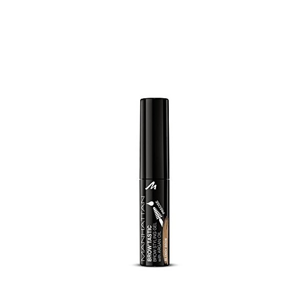 Manhattan BrowTastic - Gel pour sourcils - Brun clair à lhuile dargan pour des sourcils définis et soignés durablement - C Ma...