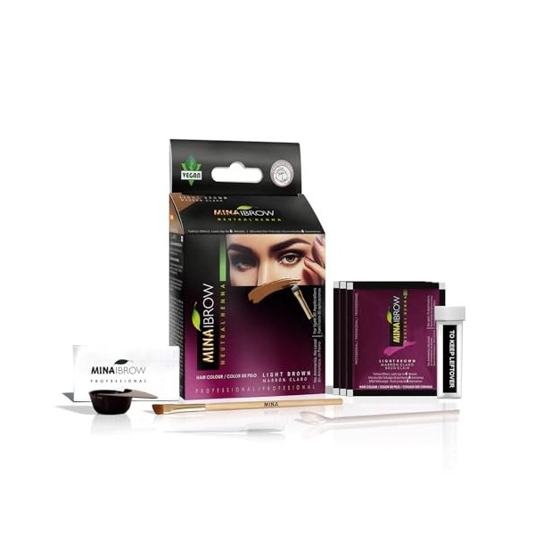 Mina iBrow Regular Pack & Coloring Tint Kit Up to 6 Week châtain_clair