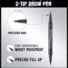 Brosse à sourcils étanche 2 en 1 avec double pointe – Micro-fourchette et brosse précise pour des sourcils naturels ressembla...