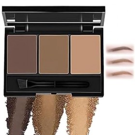 Kit de poudre à sourcils pour sculpter, remplir et définir les sourcils, comprend un pinceau et un miroir, imperméable expre