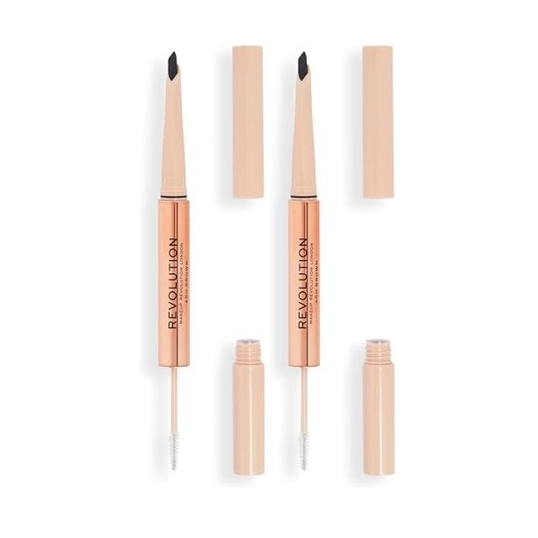Revolution Fluffy Brow Filter Duo Ash Brown Lot de 2 
