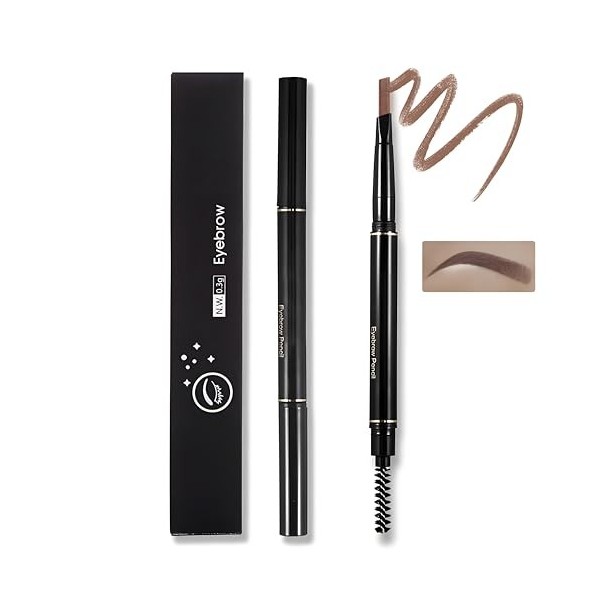 Ensemble pinceau à sourcils et crayon, stylo à sourcils étanche pour des traits précis et une forme naturelle, à porter toute...