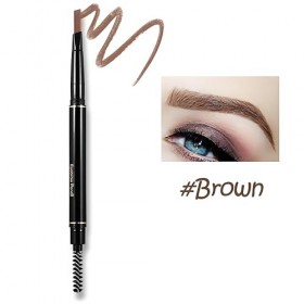 Ensemble pinceau à sourcils et crayon, stylo à sourcils étanche pour des traits précis et une forme naturelle, à porter toute...