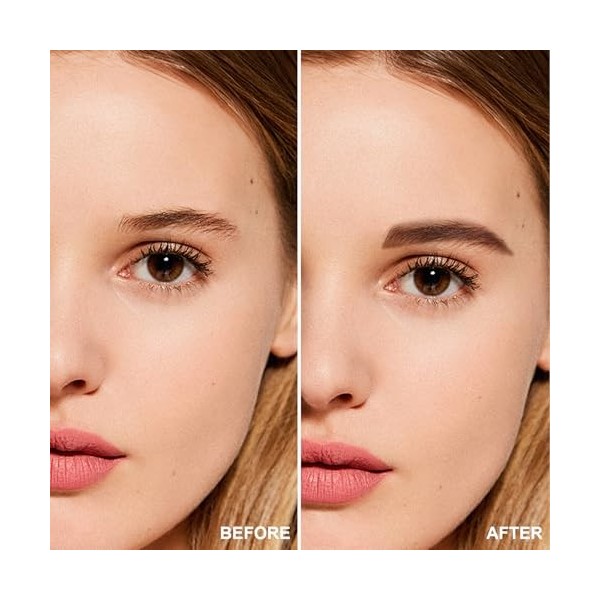 Boobeen Palette de 4 couleurs de poudre à sourcils pour femmes, maquillage de poudre à sourcils mate longue durée, kit de con...