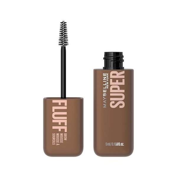 Maybelline New York Superfluff Mousse à sourcils 255 Soft Brown - Maquillage aéré pour sourcils moelleux et volumineux - 5 ml