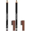 Rimmel - Crayon à Sourcils Professional - Résultat Naturel - Application Précise - 001 Dark Brown - 1,4gr Lot de 2 