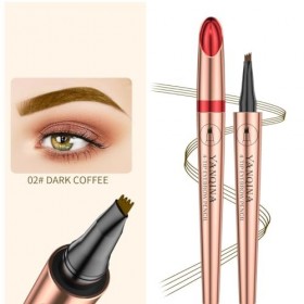 KARLOR Crayon à sourcils avec 4 pointes micro tête, crayon à sourcils liquide, dessin des poils, maquillage, tatouage Micro B