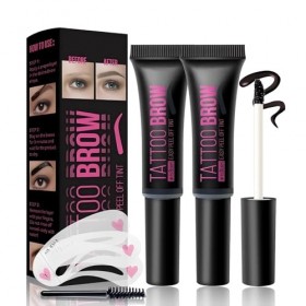 Peel Off Tattoo Eyebrow Gel Gel de Coiffage des Aourcils Gels de Coloration pour Sourcils Teinture de Couleur de Sourcil Impe...