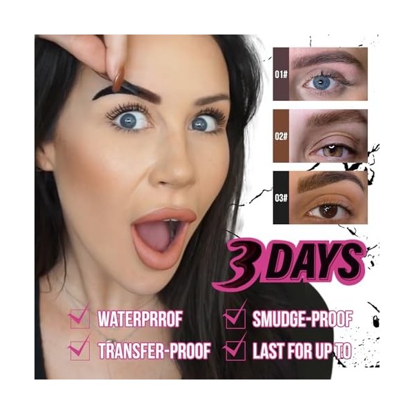 Peel Off Tattoo Eyebrow Gel Gel de Coiffage des Aourcils Gels de Coloration pour Sourcils Teinture de Couleur de Sourcil Impe...