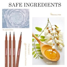 Freckle Pen Lot de 2 Stylo Tache de Rousseur, Stylo à Point Imperméable pour un Maquillage Naturel et Réaliste, Doux et Durab...