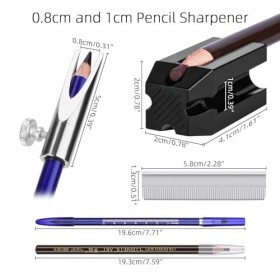 ATOMUS Eyebrow Makeup Sharpener Set 0.8cm and 1cm pencil Sharpener 10pcs Eyebrow Trimmer Brown and Dark Coffee Eyebrow Pencil...