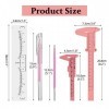 ATOMUS Microblading Eyebrow Positioning Set 50pcs Disposable Adhesive Eyebrow Sticker Ruler Guide 2pcs Large Vernier Calipers...