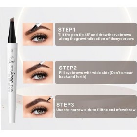 Magic Microblading Crayon de contour des sourcils – Stylo de contour des sourcils – Stylo à sourcils étanche précis à 4 point...