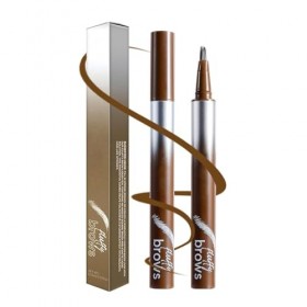 Stylo à sourcils avec pointe fourchette précise, imperméable, résistant à la transpiration, traits naturels semblables à des 