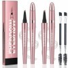 Crayon à Sourcil Waterproof, Crayon Sourcil Microblading 3D avec 4 Pointes Fourchues, Magique Stylo à Sourcils Précis, Crée d...