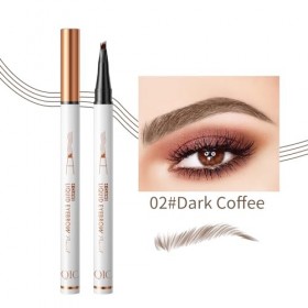 Crayon à sourcils - Imperméable - Résistant aux frottements - 3D - Maquillage naturel - Pour hommes et femmes - Marron foncé ...