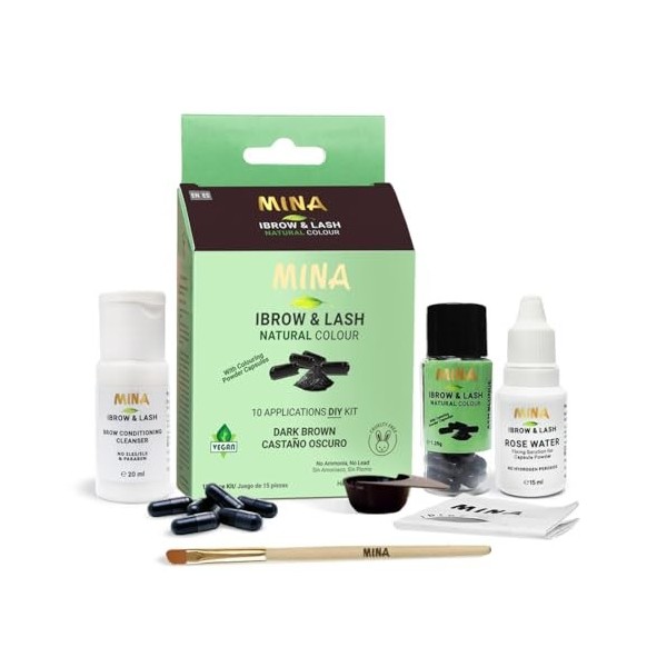 Mina ibrow & Lash| Long Lasting Natural Spot coloring and Hair Tinting Powder, Water and Smudge Proof | No Ammonia, No Lead w...