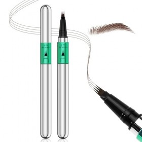 Apooliy Stylo à sourcils pour microblading，Longue durée and Crayon à sourcils imperméable Micro 4 Point Brow Pen， pour créer 