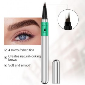Apooliy Stylo à sourcils pour microblading，Longue durée and Crayon à sourcils imperméable Micro 4 Point Brow Pen， pour créer 