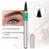 Apooliy Stylo à sourcils pour microblading,Longue durée and Crayon à sourcils imperméable Micro 4 Point Brow Pen, pour créer