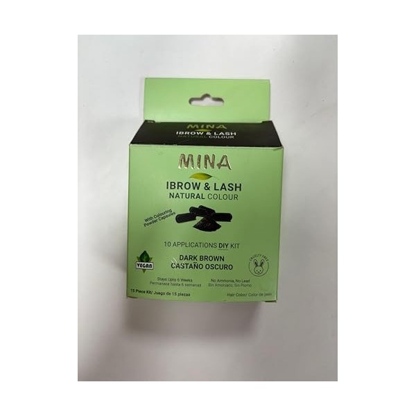 Mina ibrow & Lash| Long Lasting Natural Spot coloring and Hair Tinting Powder, Water and Smudge Proof | No Ammonia, No Lead w