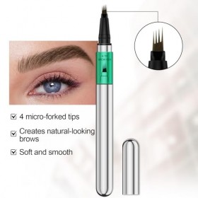 Apooliy Stylo à sourcils pour microblading，Longue durée and Crayon à sourcils imperméable Micro 4 Point Brow Pen， pour créer 