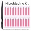 Kit Tebori de maquillage Permanent pour sourcils, poignées de Microblading avec lame rose Nano 0.15mm, fournitures de support