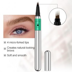 Apooliy Stylo à sourcils pour microblading，Longue durée and Crayon à sourcils imperméable Micro 4 Point Brow Pen， pour créer 